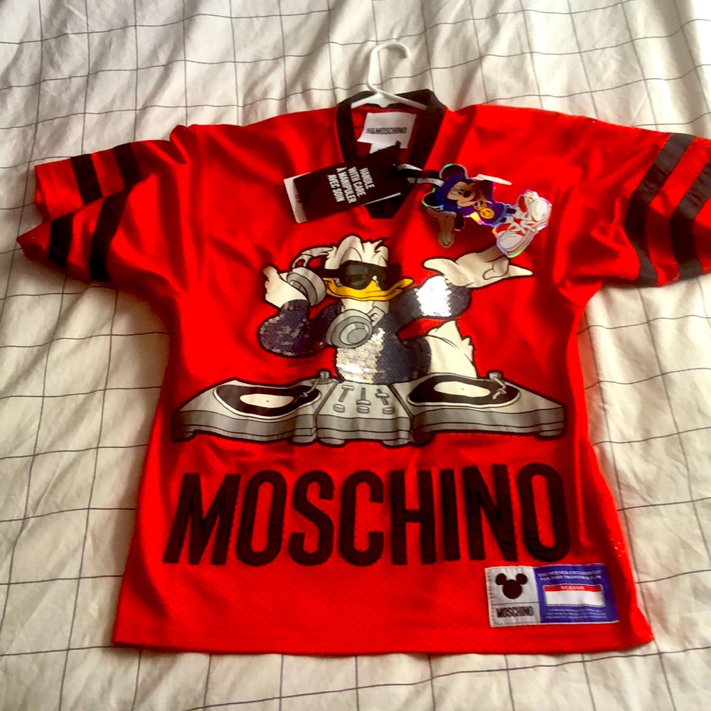 Small H&Moschino Disney designer hockey jeresey